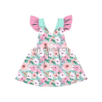 OEM  Floral Dress Boho Chic Dress Girls Boutique Spring Dress