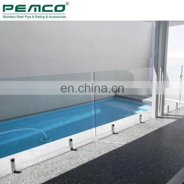 Indoor 304 316 Swimming Pool Casting Square Glass Fence Stainless Steel Railing Glass Spigot