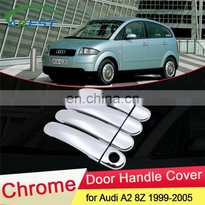 for Audi A2 8Z 1999 2000 2001 2002 2003 2004 2005 Luxurious Chrome Door Handle Cover Catch Trim Set Car Cap Styling Accessories