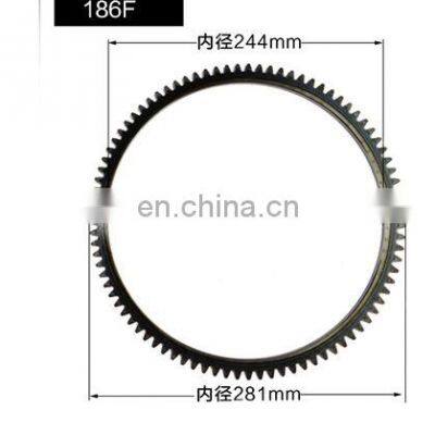 Single cylinder air-cooled diesel engine parts 170F 178F 186F 188F 186FA 186FS Motor flywheel gear ring