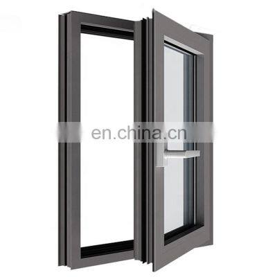 Cheap tempered glass casement window sound proof aluminum storm windows