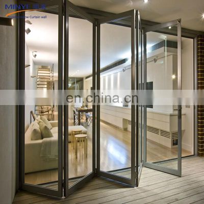Customized Aluminum Crystal Folding Exterior Bifold Door