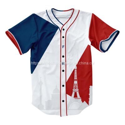 100% polyester custom baseball jersey for wholesale