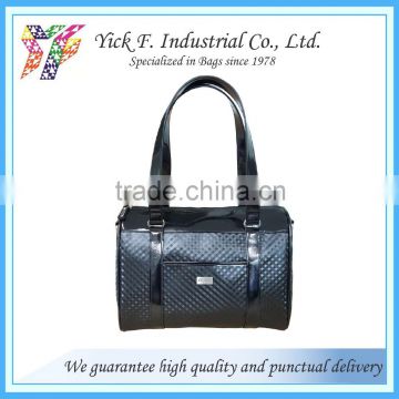 Black Diamond PU Leather Ladies fashion handbag with long handle