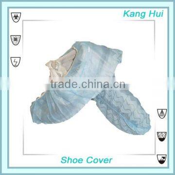 disposable shoe cover, non woven blue shoe cover