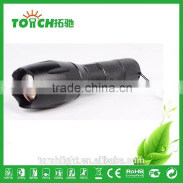 super waterproof zoomable led flashlight T6 high power flahslight use 1*18650 battery hiking led lamp