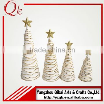 Creative handmade glass christmas tree for holiday decoration with little star