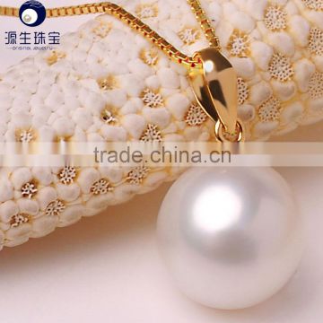 fresh water 9-10mm high luster white pearl pendant necklace with s925 chain for wholesale