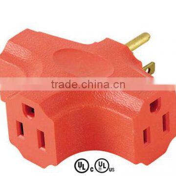 UL CUL approval triple electric outlet adapter current tap