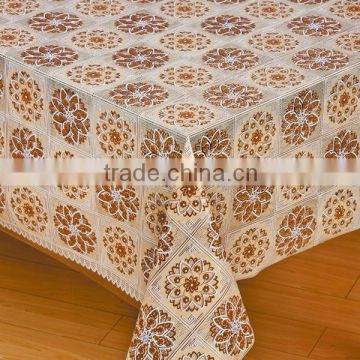 vinyl lace table cloth designed stain resistant table cloth