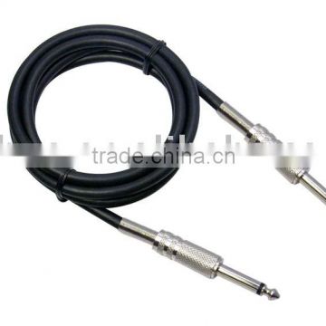 Audio Cable,Metal 6.35MM MONO Plug to 6.35 MONO Plug