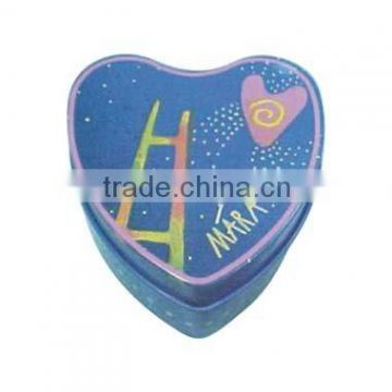 Heart shape tin box for jewelry/Gift packaging tin box