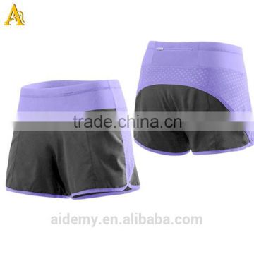 Hot selling Classic nylon / polyester spandex women running shorts