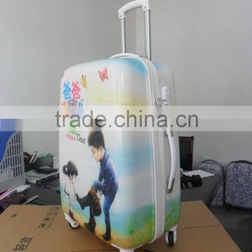ABS+PC 3 pcs set eminent beautiful printed color trolley hard plastic tool case kids plastic carrying case
