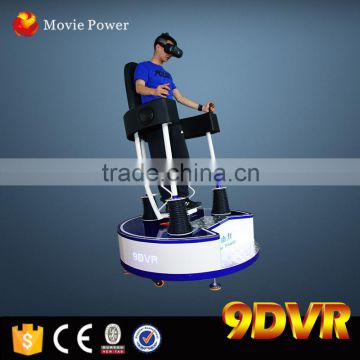 9d vr standing up simulator with 1 seat with flight simulator motion platform
