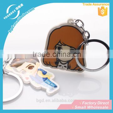 VOGRACE Wholesale clear printed acrylic plastic keychain