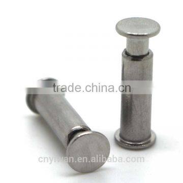 Hardware fasteners brass male and female aluminum pop rivets