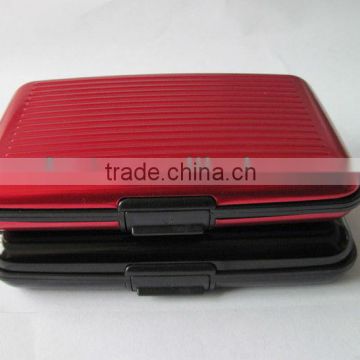 aluminum card holders in red and black colors