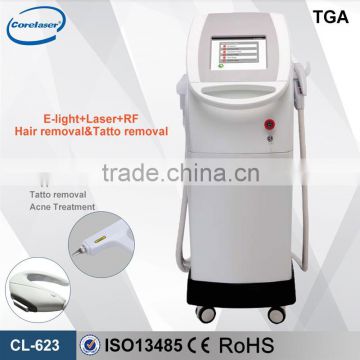 High power shr elight hair removal/ e-light ipl rf+nd yag laser/shr elight ipl multifunction machine