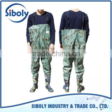 New 2016 cheap pvc chest high fishermen wader being used as waterproof PPE