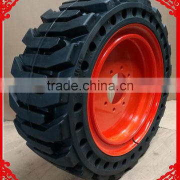 Superior quality china solid tire factory price 10x16.533x10-16 tractor tire skid steer solid tires with long warranty