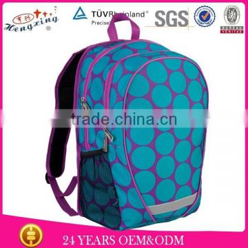 100% cotton fabric fashion backpack for students high school students backpacks