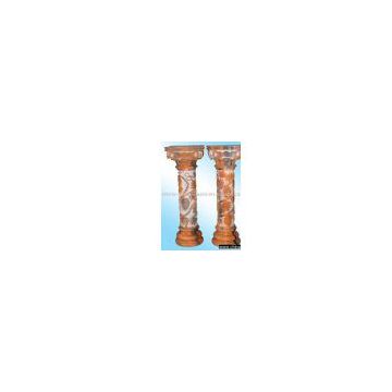 pink marble column with silk-stocking cap