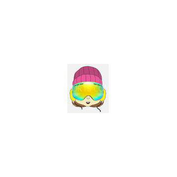 Custom Lovely Yellow Kids Snowboarding Goggles and Eyewear with PC Lens