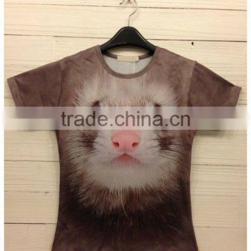 Top Quality Animal Printed 3D T-shirt Wholesale Custom 3d T Shirts
