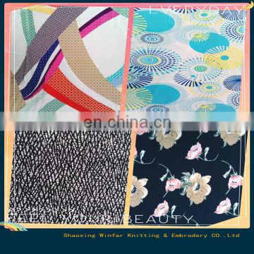 single Jersey knitting 30S rayon lycra spandex print fabric for garment