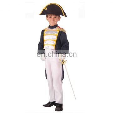Deluxe Children Colonial General Costume for Boys Party Fancy Dressup