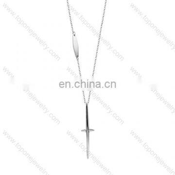 Most popular latest fashion trends long thin chain fancy necklace with a special cross