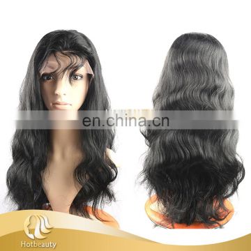 Unprocessed indian temple hair full lace human hair wigs 130% density highest grade for black women