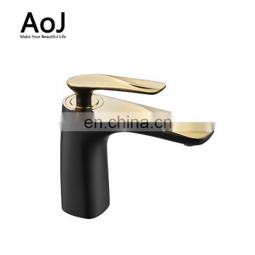 Popular Good Price Gold- Blacken Brass Bathroom  Basin Faucet