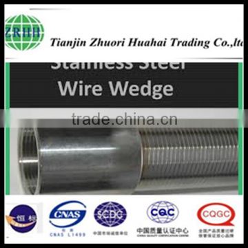 Stainless steel wedge wire open both ends screen with welded legs