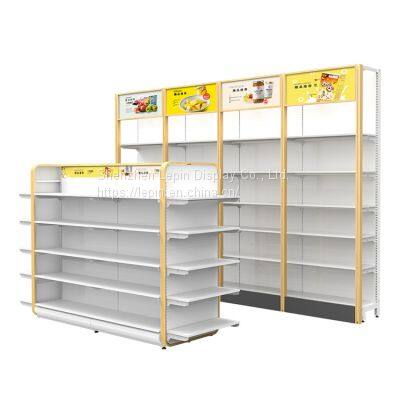 Lepin New Supermarket Convenience Store Steel-Wood Shelves Maternal and Child Accessories Store Nakajima Cabinet Wooden End Display Shelves