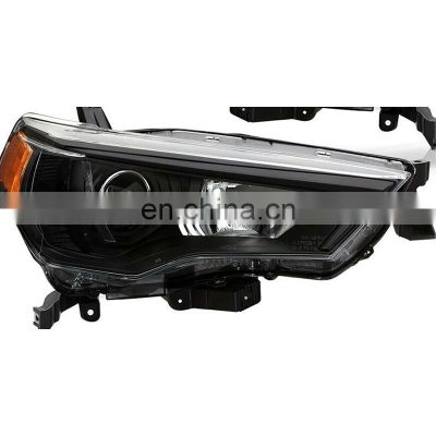 US Style Semi-assembly Car Lights Blackened Xenon DRL Car Part Headlamp For Toyota 4RUNNER 2014+
