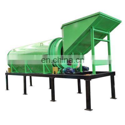 Counter flow firewood chip /compost fertilizer rotary drum screen machine for sale