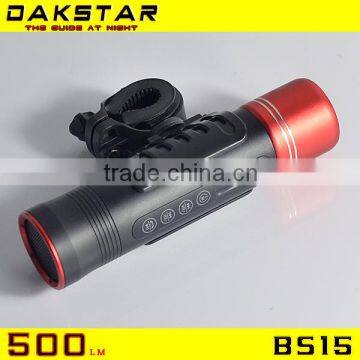 DAKSTAR Newest BS15 500LM Rechargeable Multifunctional Bicycle Flashlight With Torch / Bluetooth / Music Play                        
                                                Quality Choice