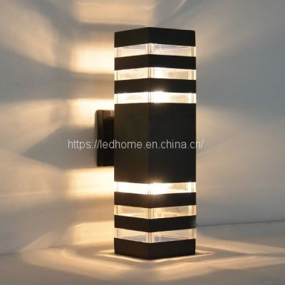 Double Modern LED Outdoor Wall Lights (2x6W)