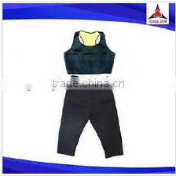 Neoprene super stretchy neoprene slimming shorts bra vest capris anti cellulite slimming suit