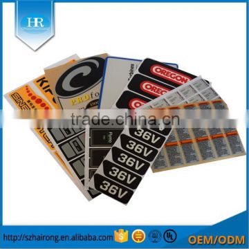 2016 High Quality Silk Screen Printing Stickers