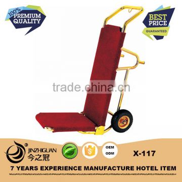 Heavy load capacity hand trolley,foldable hotel baggage trolley(X-117)