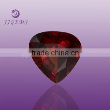 Loose heart shape corundum ruby gemstone