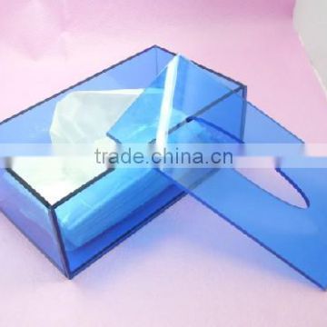 gold tissue box holder acrylic plexiglass QCY-TB-6