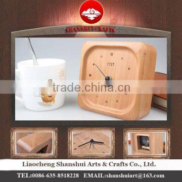 2015 new style beech wood color desktop clock, DRZ001