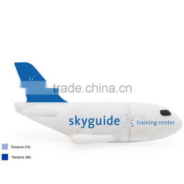 Wholesale plane shape USB memory 8GB from shenzhen factory PVC air plane shape memory stick custom solution