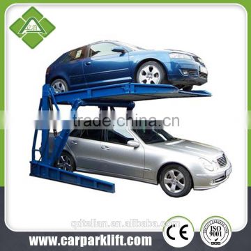 auto car parking system tilting style two columns hydraulic car parking lift equipment with CE