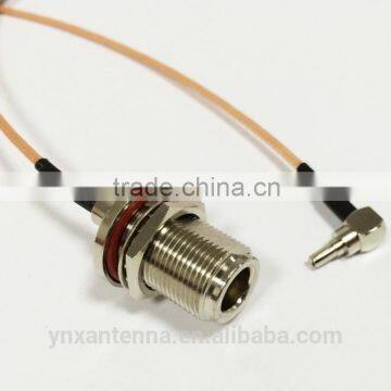N type female bulkhead to CRC9 Male right angle RF jumper cable RG316 15cm 6inch wholesale NEW for 3g HUAWEI MODEM E156 E160 E16