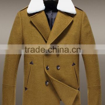 2015 Latest design double breasted mens winter jacket